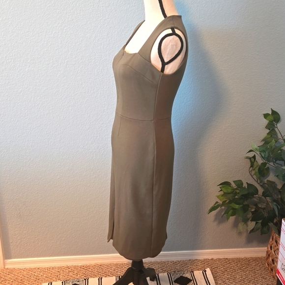 BAILEY/44 Sundowners dress sleeveless olive color lined front zip size Medium - Picture 5 of 10